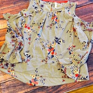 Cute cold shoulder top